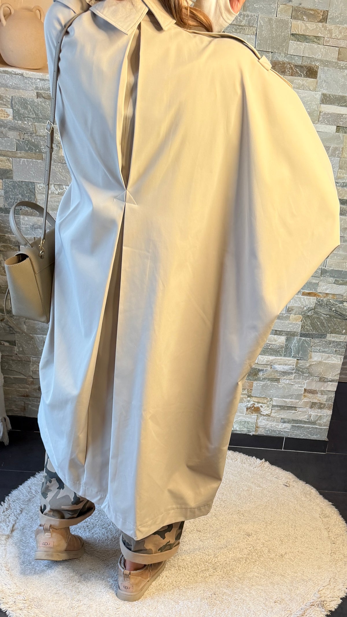 Trench oversize croisé Camel