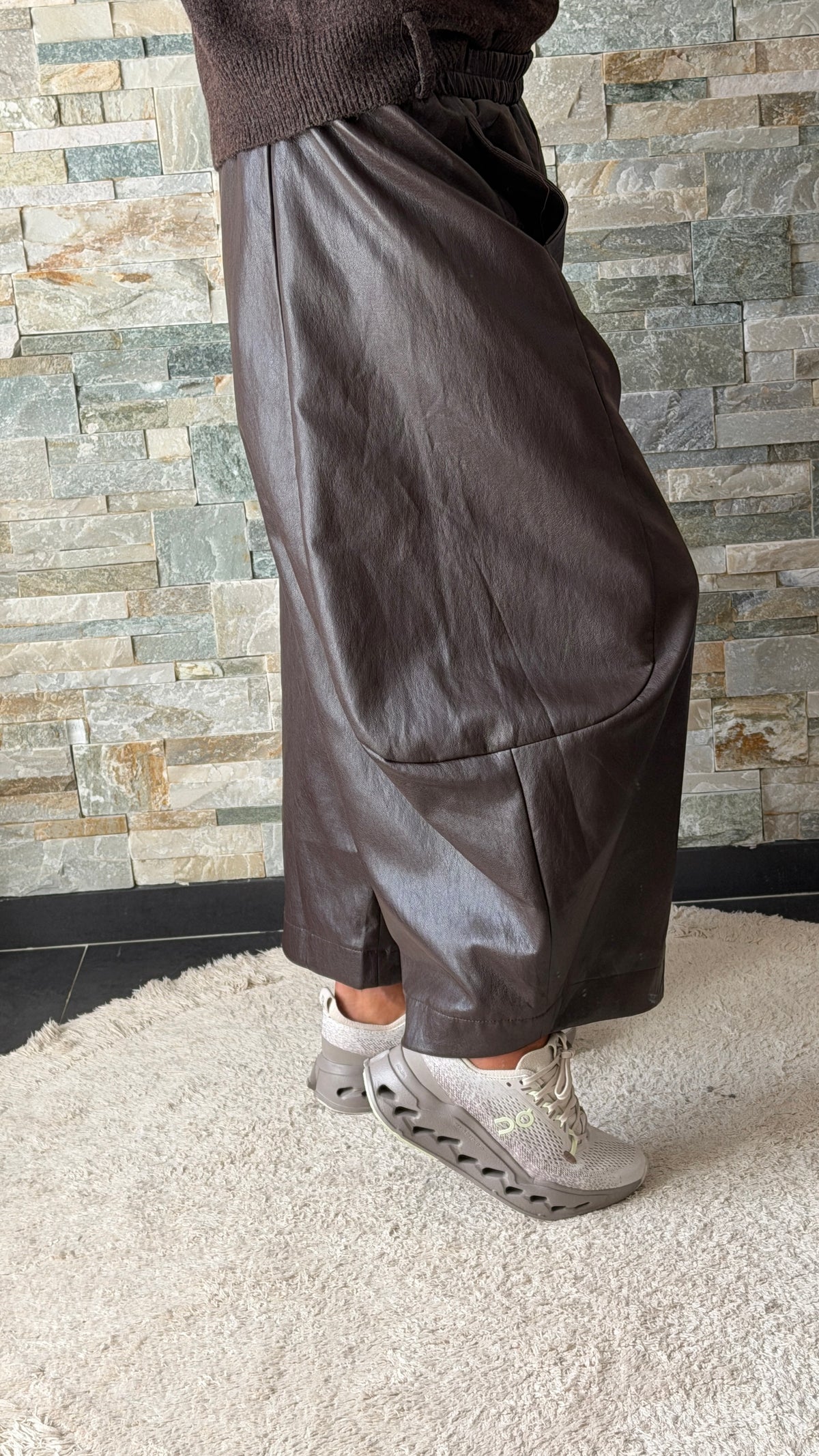Pantalon ballon simili cuir Choco