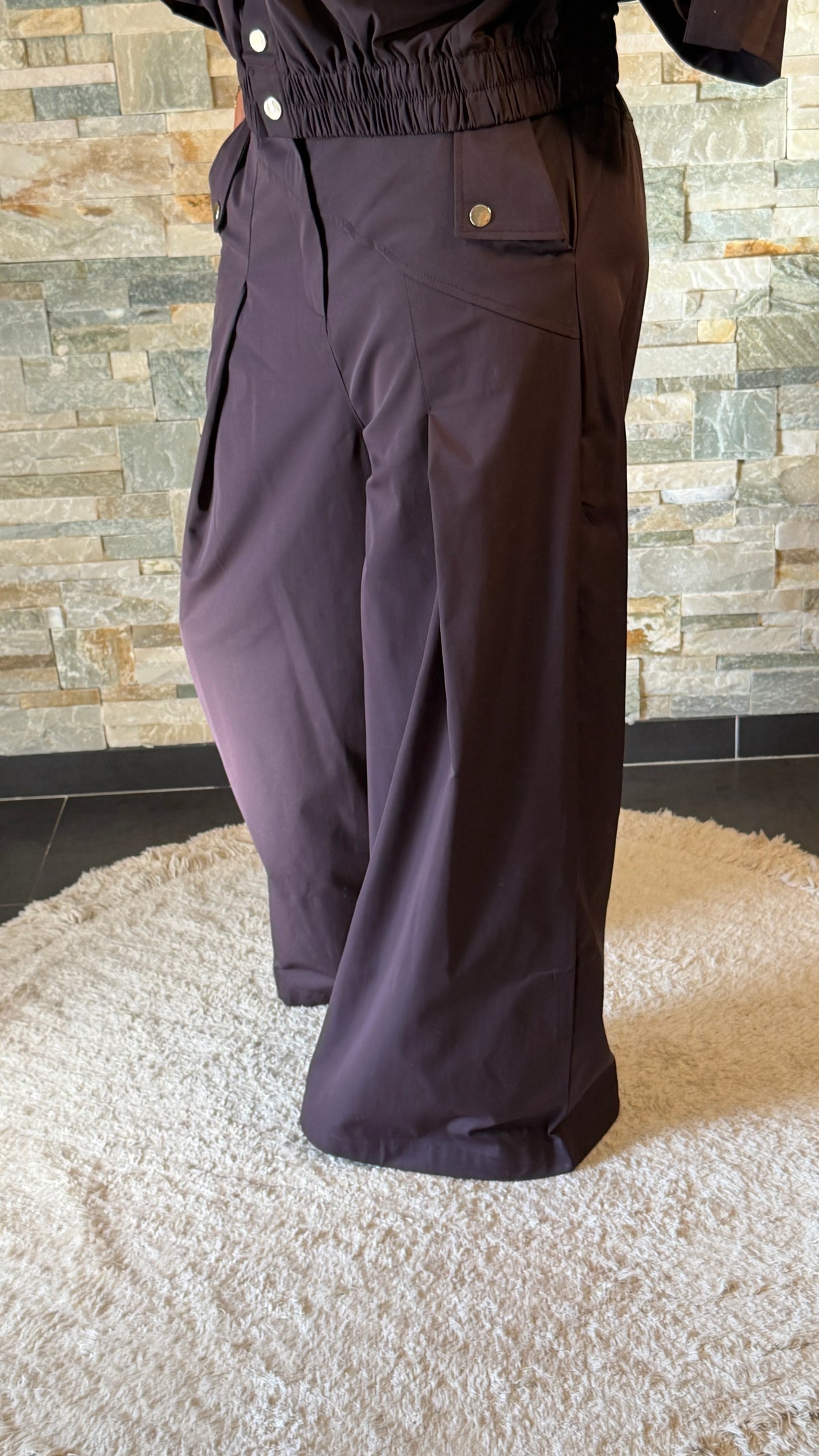 Pantalon wide leg Prune