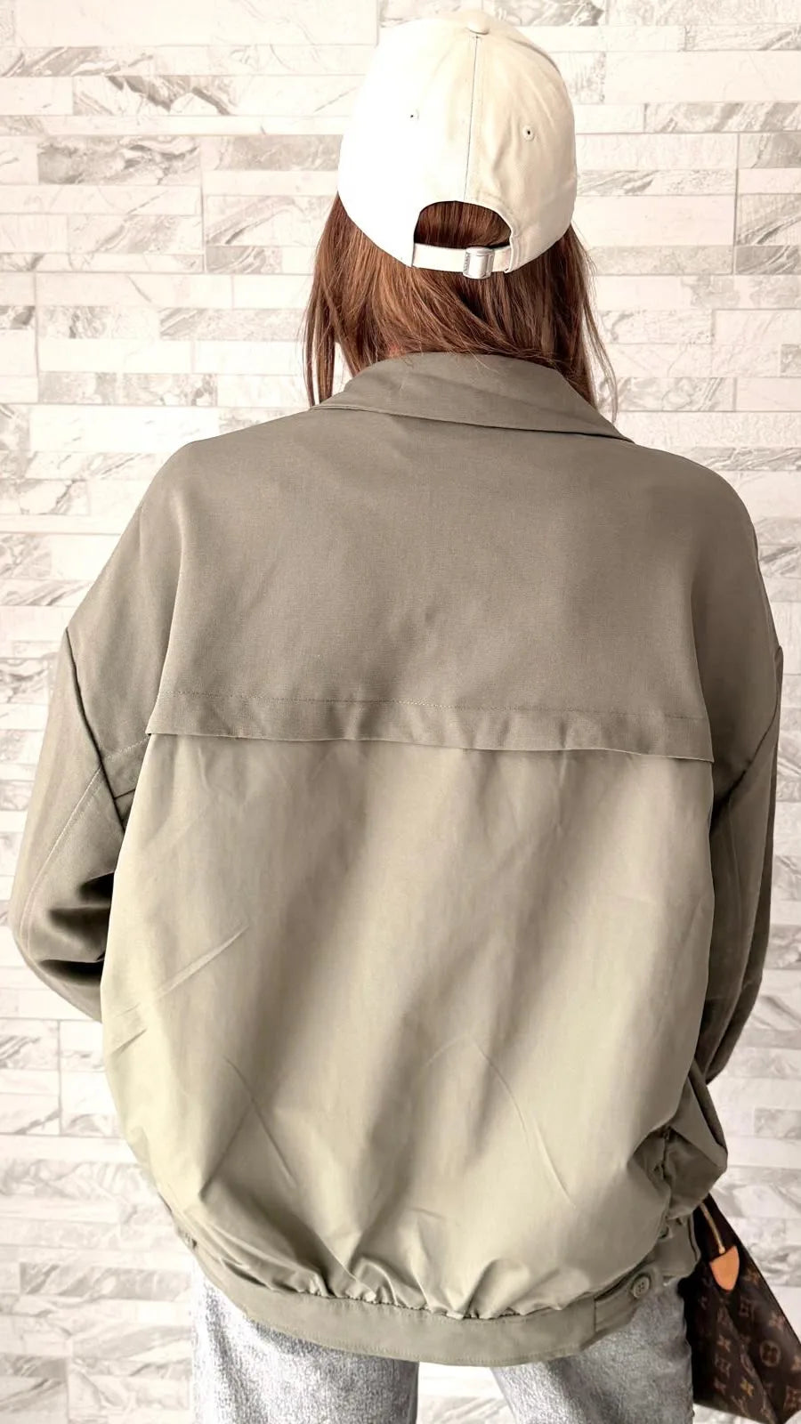 Blazer oversize dos style bombers Kaki