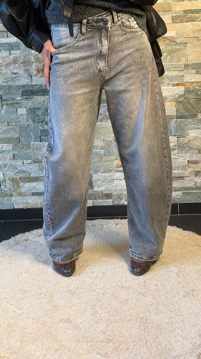 Jean à fermeture asymétrique Gris