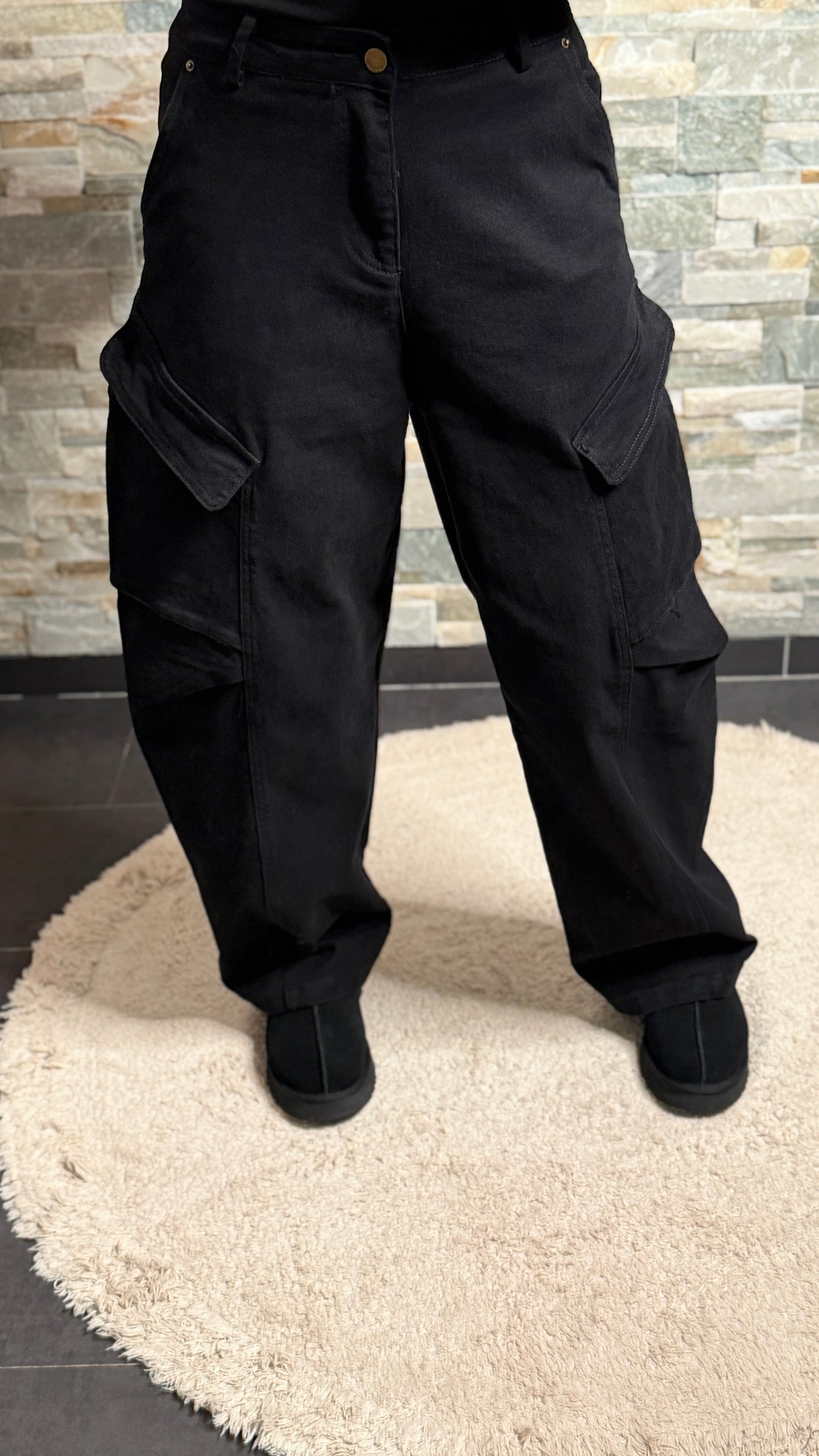Jean ballon cargo Noir