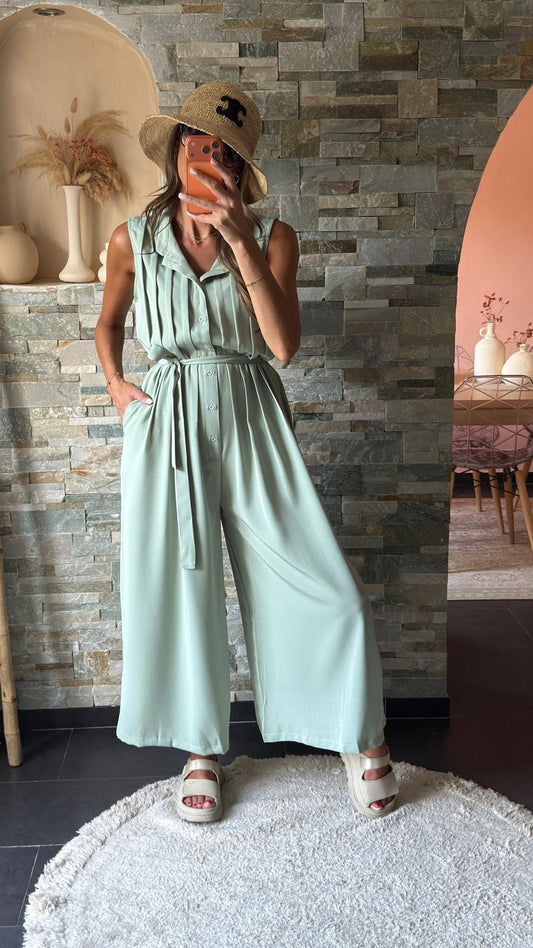 Combinaison fluide oversize Vert