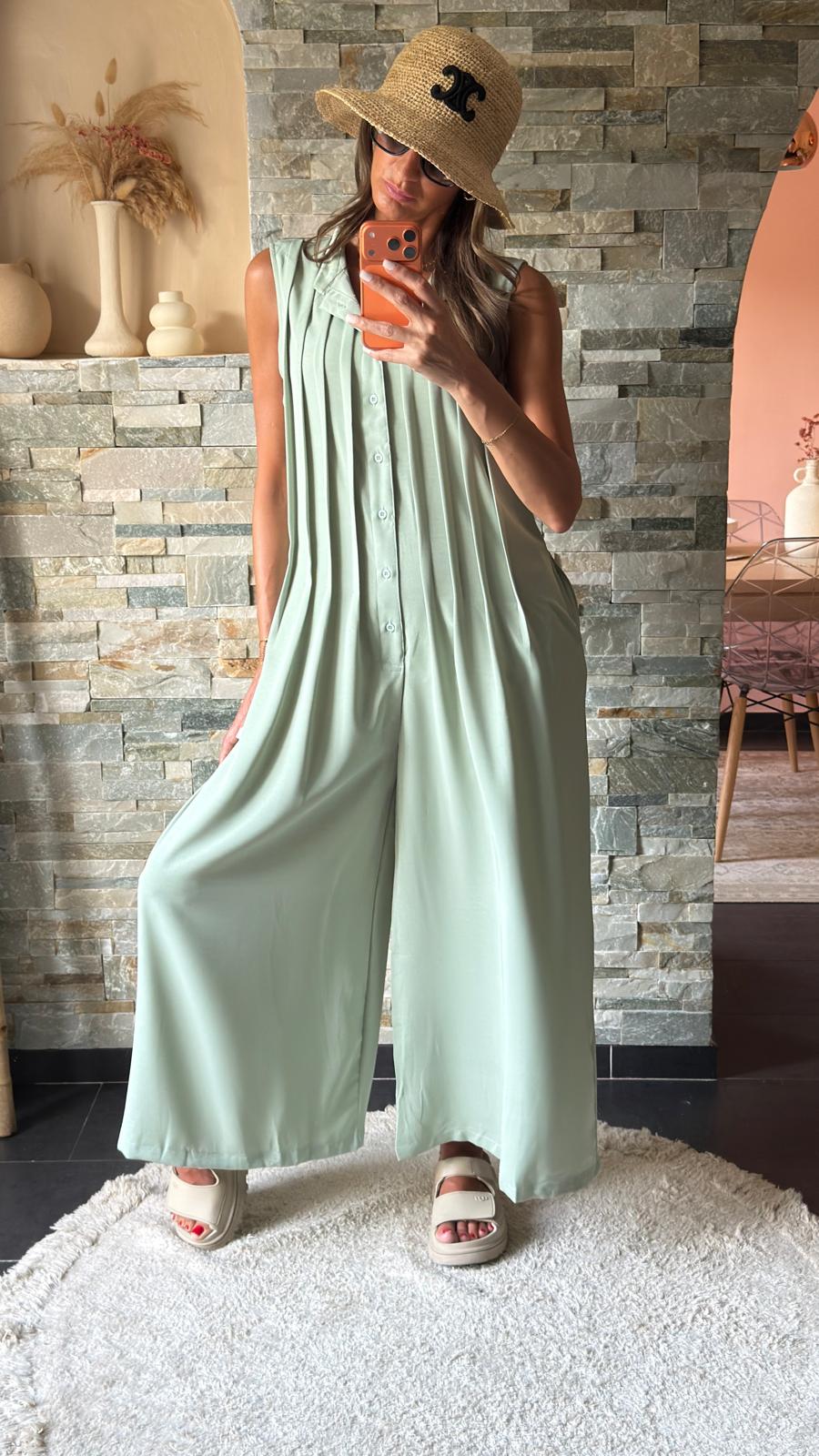 Flowy oversized jumpsuit Green
