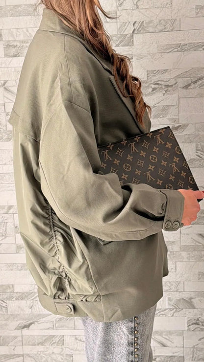 Blazer oversize dos style bombers Kaki