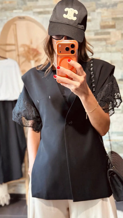 Blazer sans manches Noir