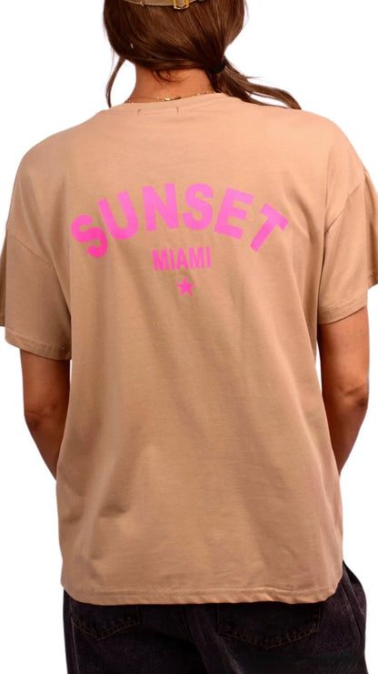 T-Shirt sunset Miami Camel