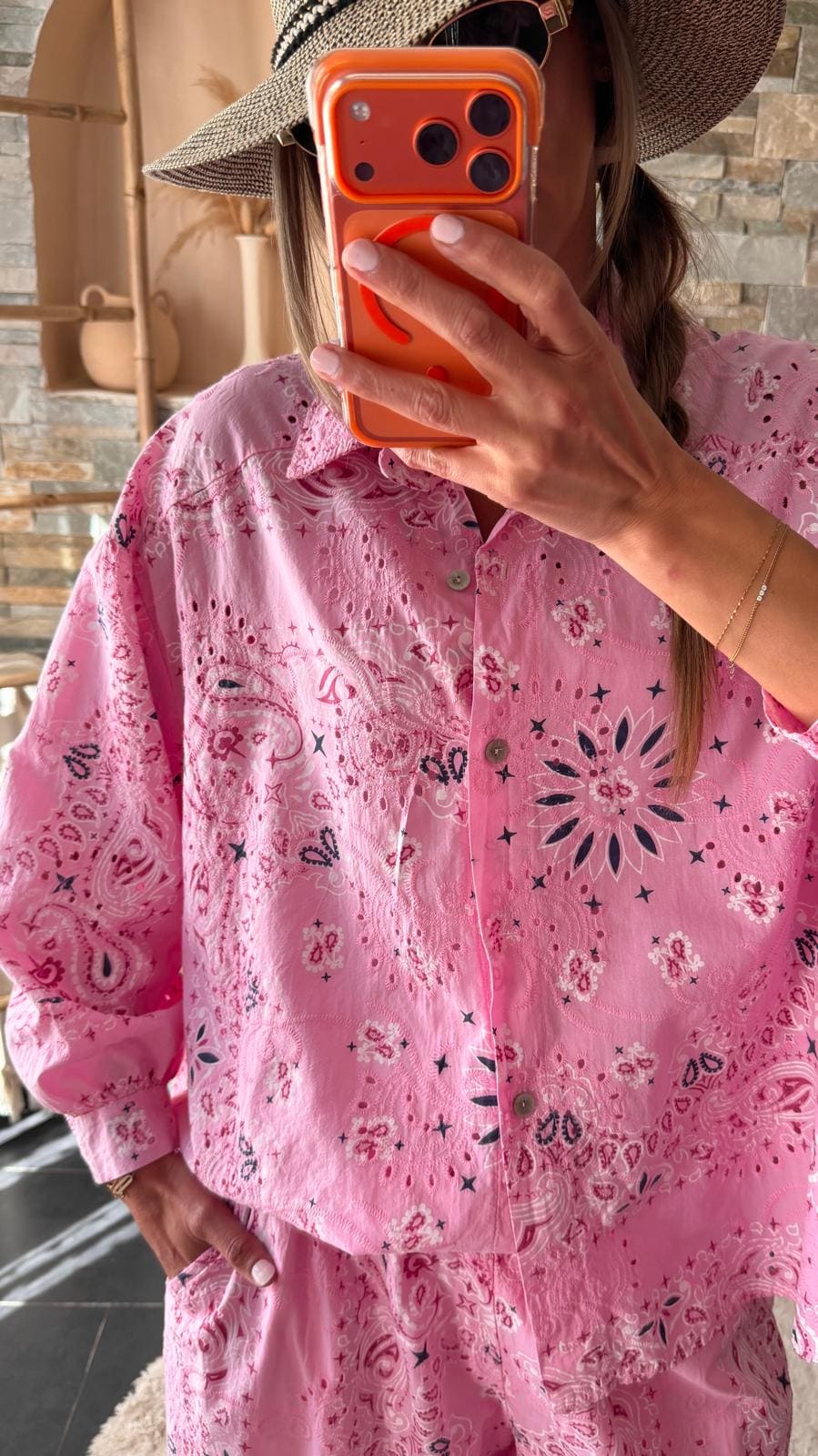 Chemise bandana Rose