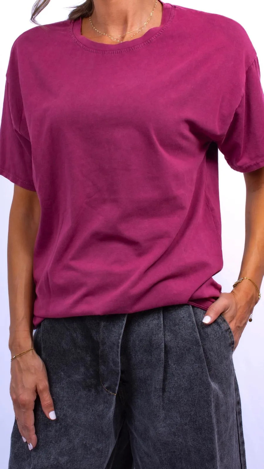 T-Shirt oversize Bordeaux