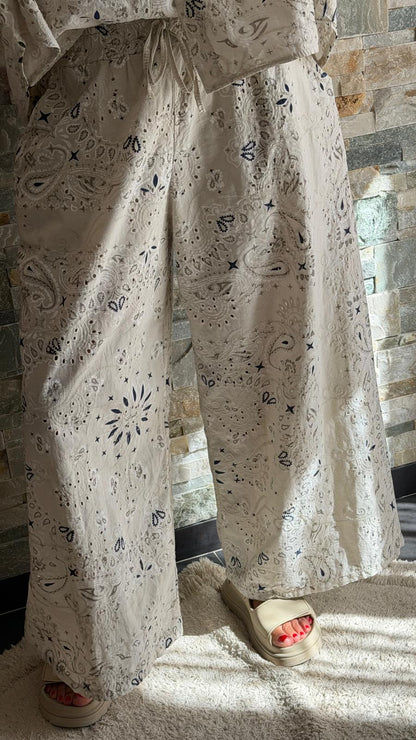 Pantalon bandana Beige