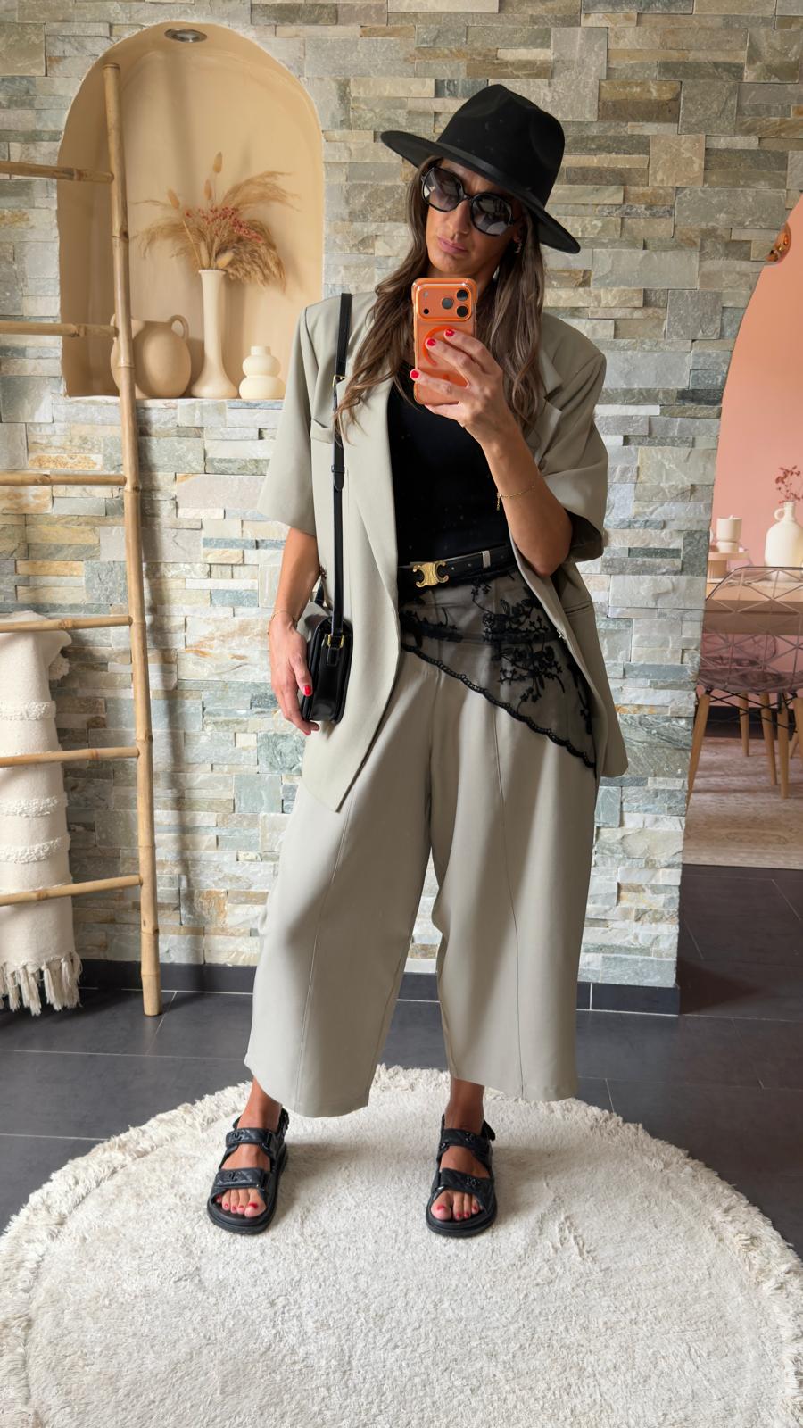 Pantalon 7/8 eme ballon Vert sauge