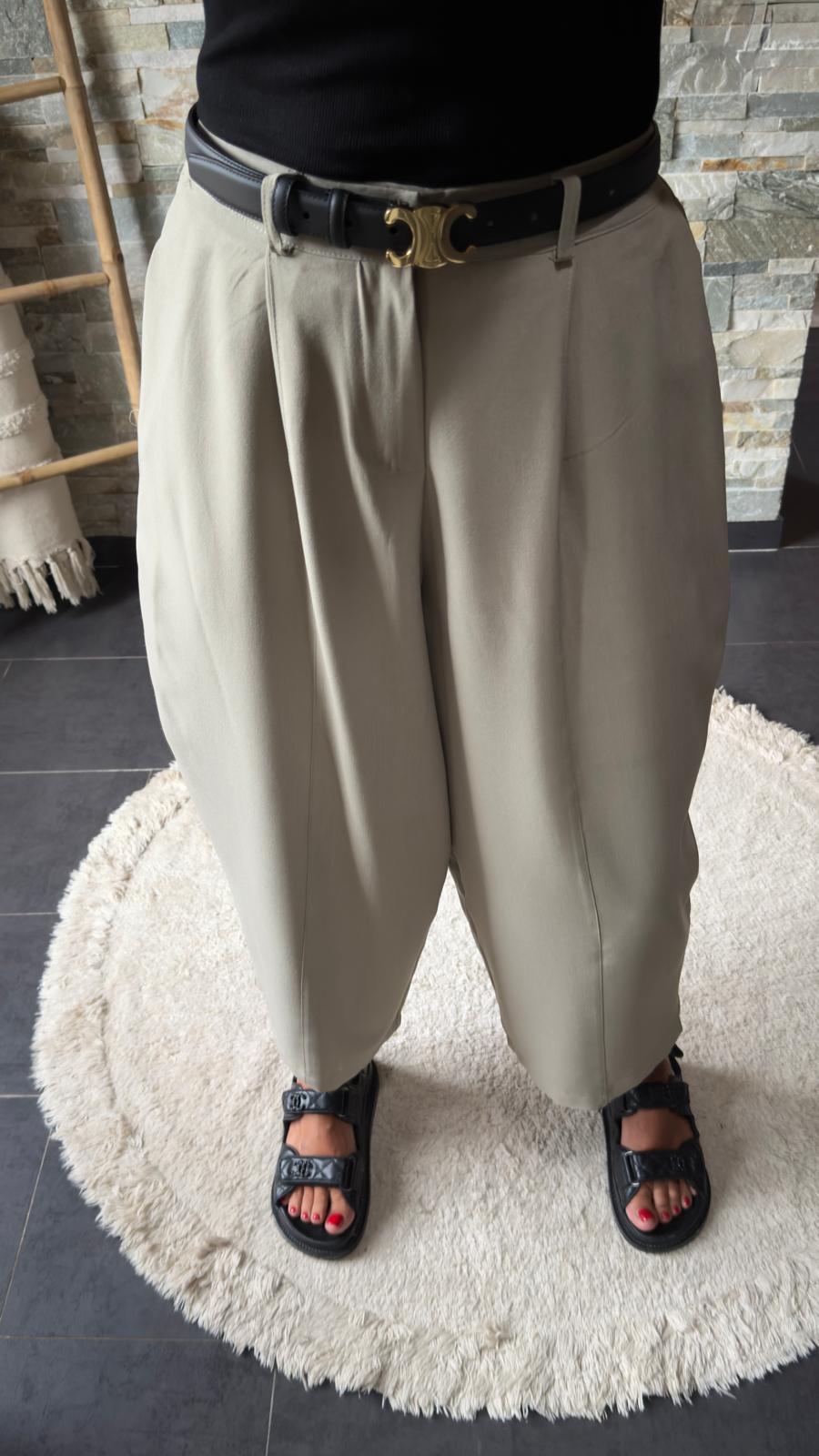 Pantalon 7/8 eme ballon Vert sauge