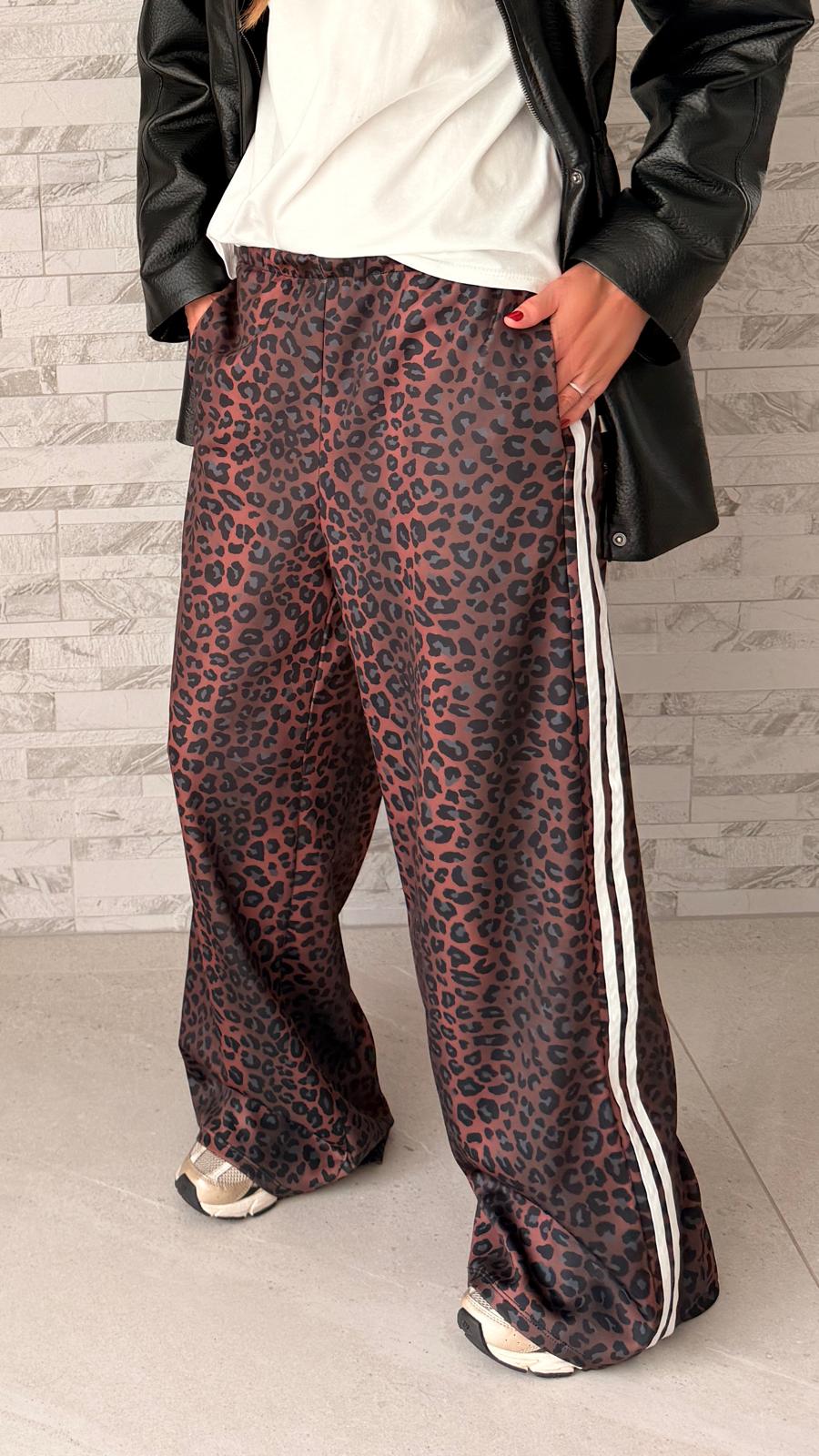 Pantalon de jogging Leopard Marron