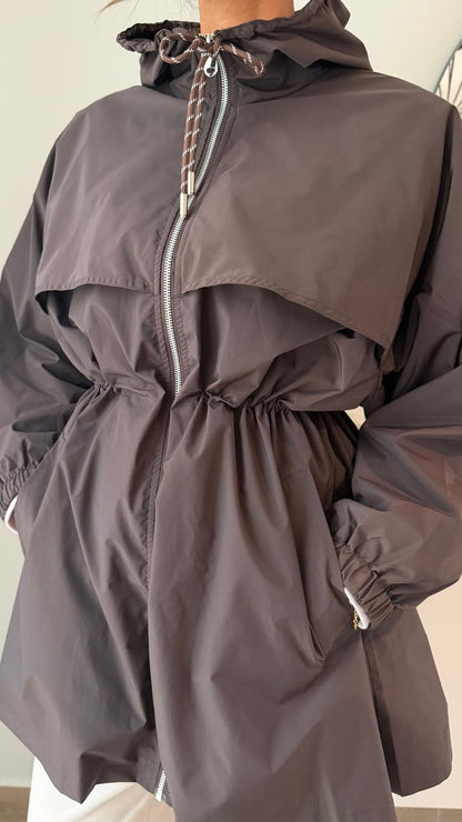 Parka déperlante choco