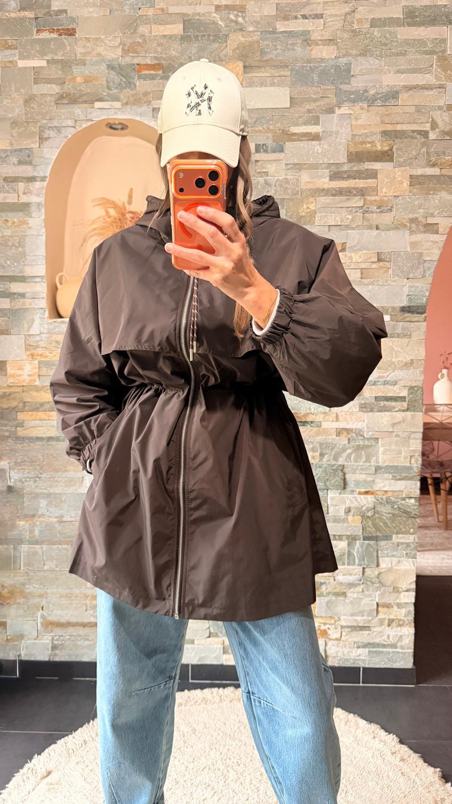 Parka déperlante choco