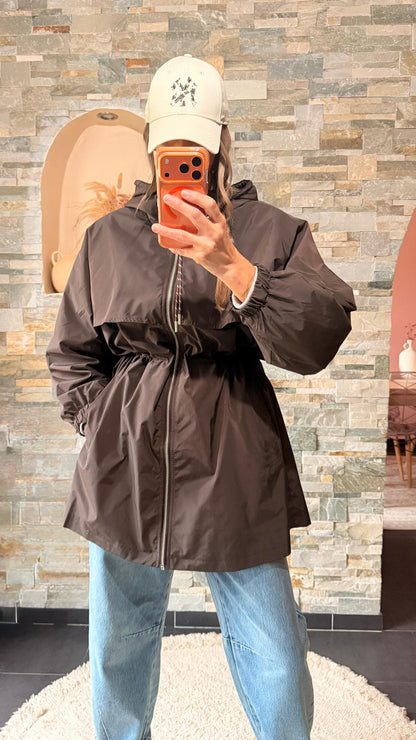 Parka déperlante choco
