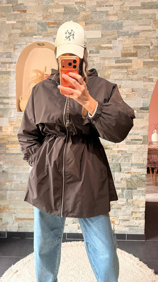 Parka déperlante choco